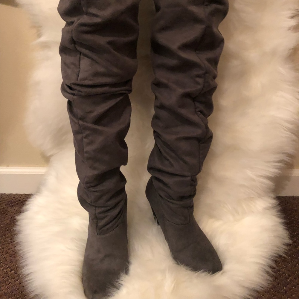 Worn once only! Knee high boots!